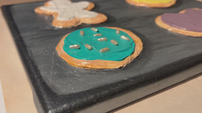 3D Acrylic Painting 8X10: Iced Sugar Cookies